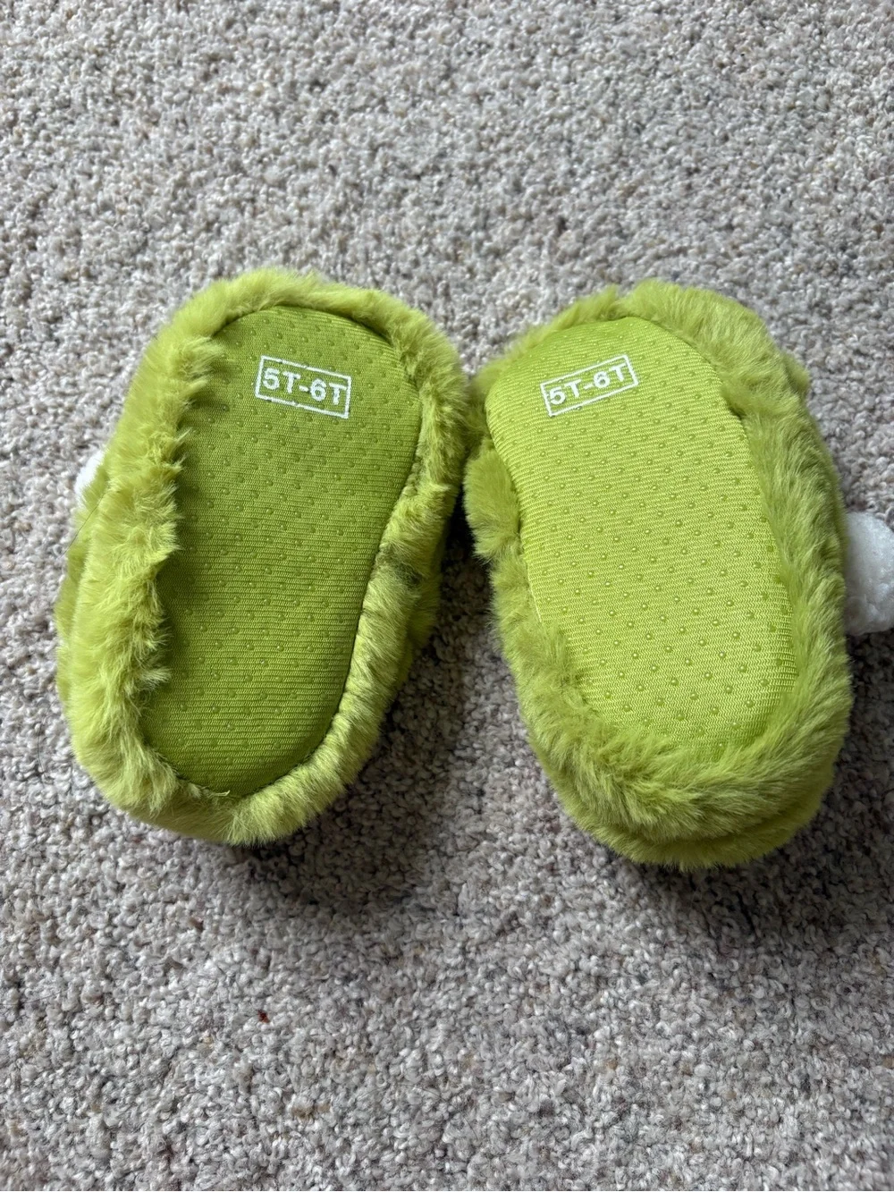 The Grinch Santa Hat Christmas Holiday Kids Slippers Toddler 5T